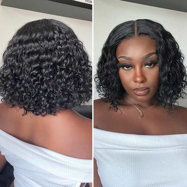 Wear Go Kinky Curly Glueless Bob Wig Pre Cut 4x6 HD Lace Wear Go Wig